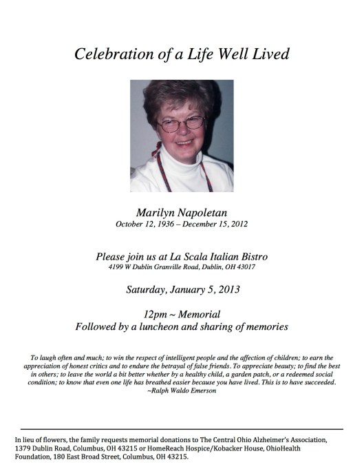 Celebration of Life Announcement